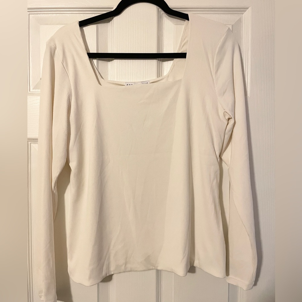 NWT Elegant Cream Long Sleeve Women's Top